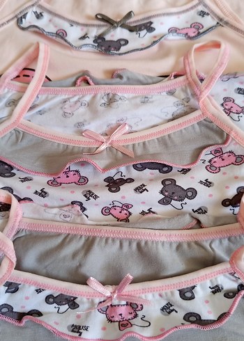 Baskılı Gri-Pembe Çocuk Atletleri 8 9 yaş - Görsel 2