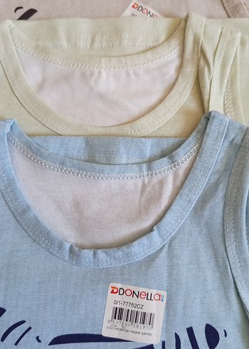 Pastel Renkli Baskılı Çocuk Atletleri 3'lü - Görsel 2