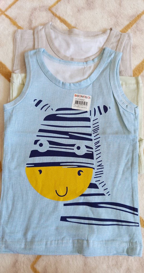 Pastel Renkli Baskılı Çocuk Atletleri 3'lü - Görsel 3