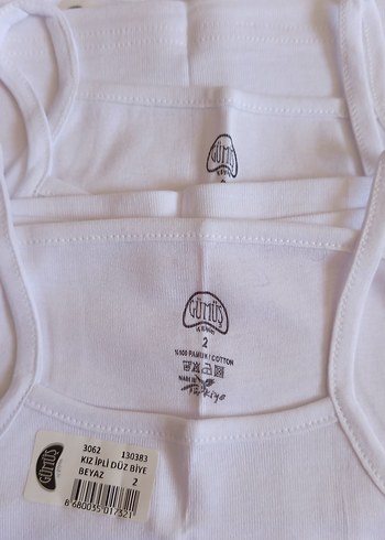 Beyaz Çocuk Atlet 3'lü Paket - Görsel 2