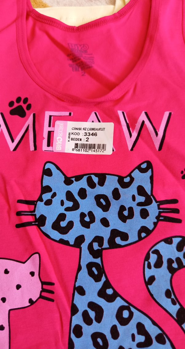 Çocuk Renkli Baskılı Atlet 3'lü Set 2 yaş - Görsel 3