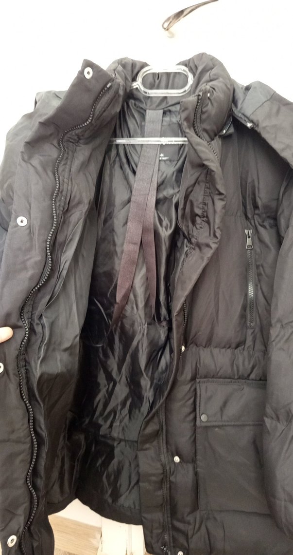 Siyah Kadın Kışlık Mont - Görsel 5