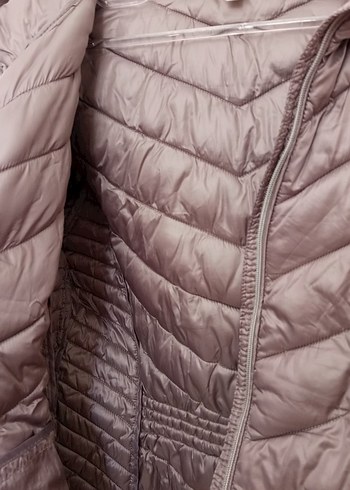 Kadın Gri Midi Kışlık Fermuarlı Mont - Görsel 3