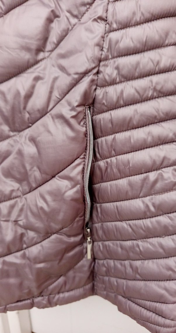 Kadın Gri Midi Kışlık Fermuarlı Mont - Görsel 5