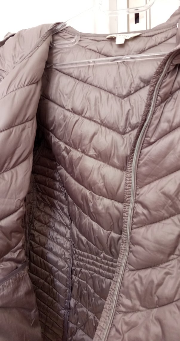 Kadın Gri Midi Kışlık Fermuarlı Mont - Görsel 3