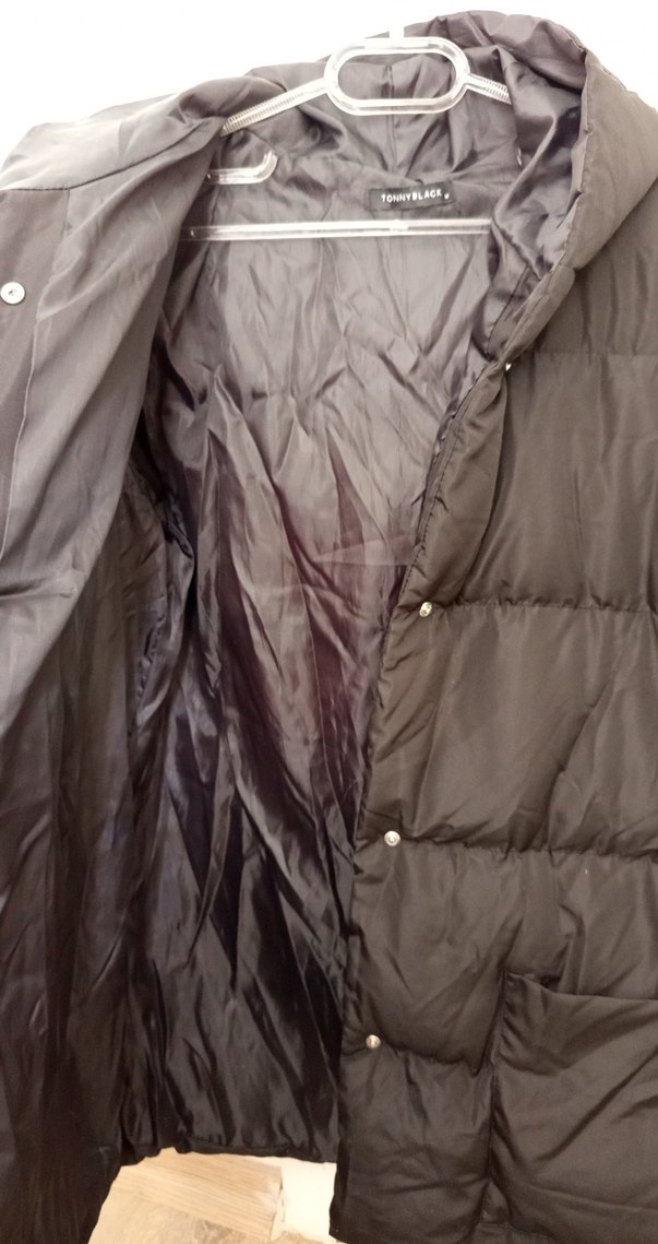 Düğmeli Siyah Kadın Kışlık Mont - Görsel 4