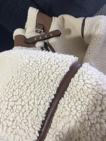 s Beden camel Renk Mango muadil Teddy ceket