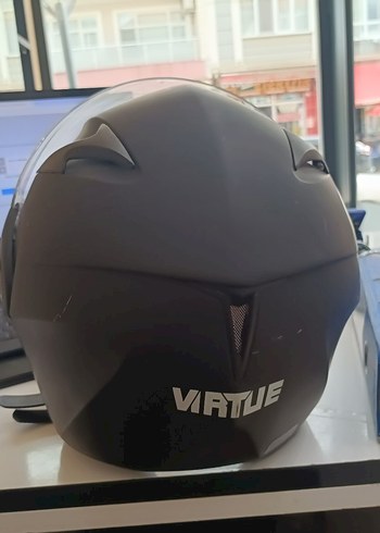 Siyah Biker Kask Velcro Detaylı - Görsel 2