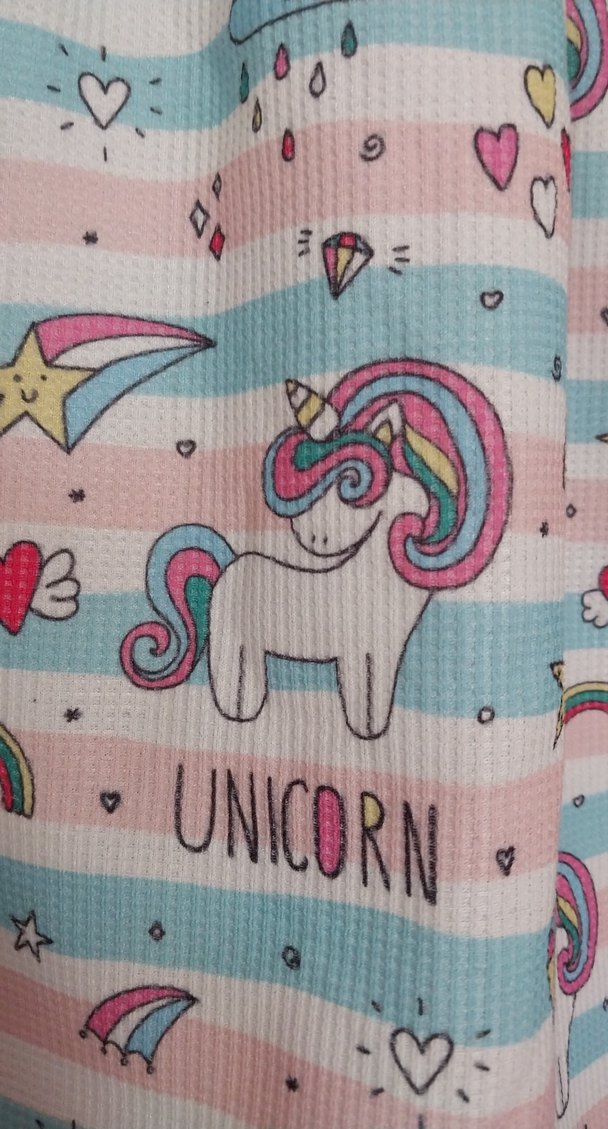 Kız Çocuk Unicorn Baskılı sentetik Elbise - Görsel 5