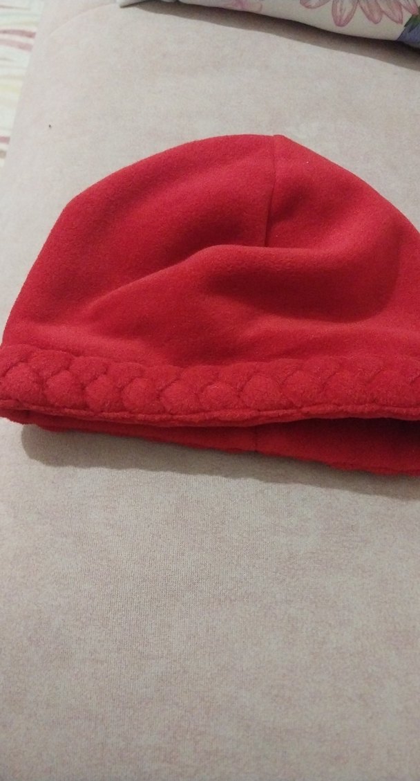 Kırmızı Örgü Detaylı  çocuk Bere - Görsel 2