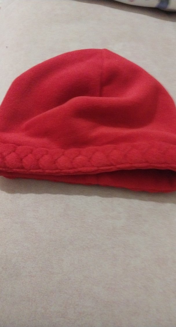 Kırmızı Örgü Detaylı  çocuk Bere - Görsel 3