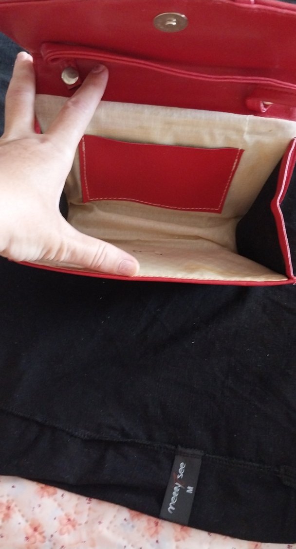 Pembe Deri Kemerli Kadın Portföy Çanta - Görsel 3