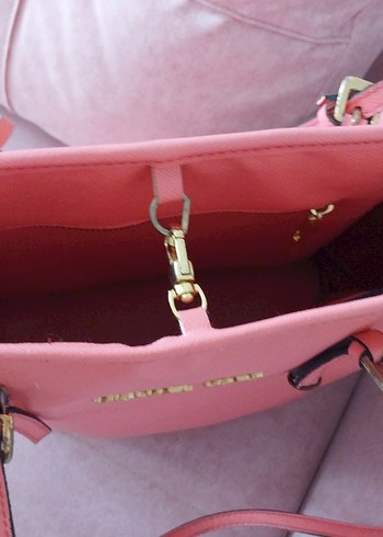 Michael Kors Pembe Deri Kadın Çanta - Görsel 5