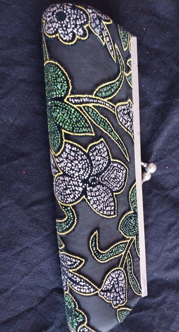 İşlemeli Boncuklu Kadın Portföy Çanta - Görsel 2