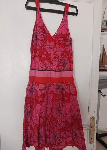 Collezione Pembe Bohem V-Yaka Midi Elbise