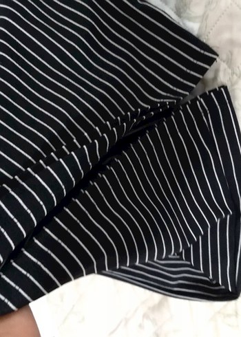 çizgili bel lastikli yaka detaylı tulum salopet beden - Görsel 6