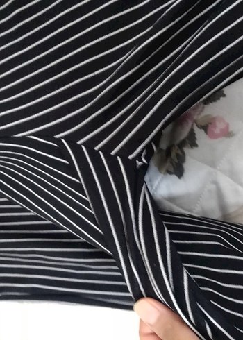 çizgili bel lastikli yaka detaylı tulum salopet beden yazmıyor s - Görsel 5