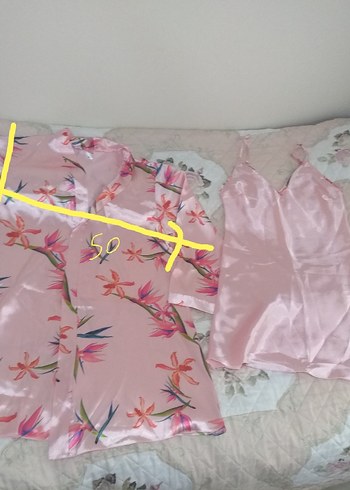 misss Coco gecelik / sabahlık L beden yazmata ölçü verildi soru - Görsel 2