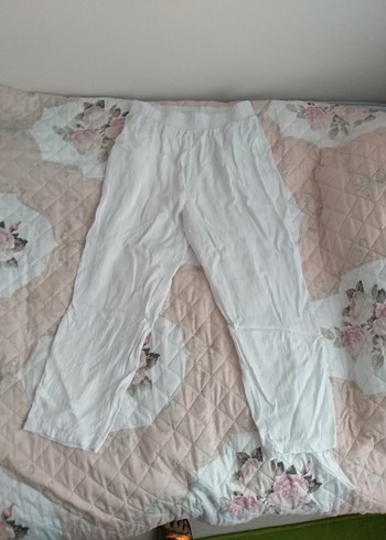 mL beyaz eşofman altı cepli pijama tarzı ölçü verildi