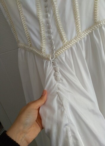36 Beden beyaz Renk Vintage gelinlik