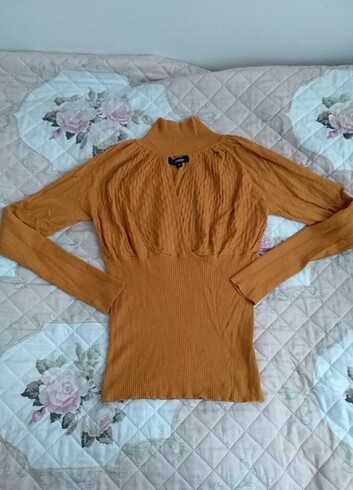 derique m BD hardal mevsimlik ince triko bluz bı iki kullanıldı