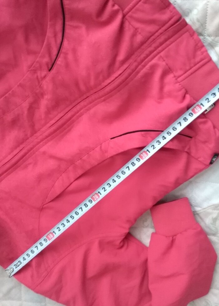 pembe 10.11 yaş ince mont esfoman üstü tarzı yağmurluk gibi gözü - Görsel 2