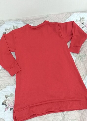40 Beden kırmızı Renk kırmızı sweatshirt tunik ölçü verildi ölçüye göre alınız m l gib