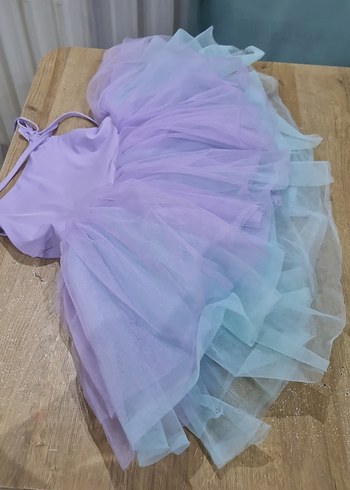 Kız Çocuk Mor Bağcıklı Bohem Elbise - Görsel 4