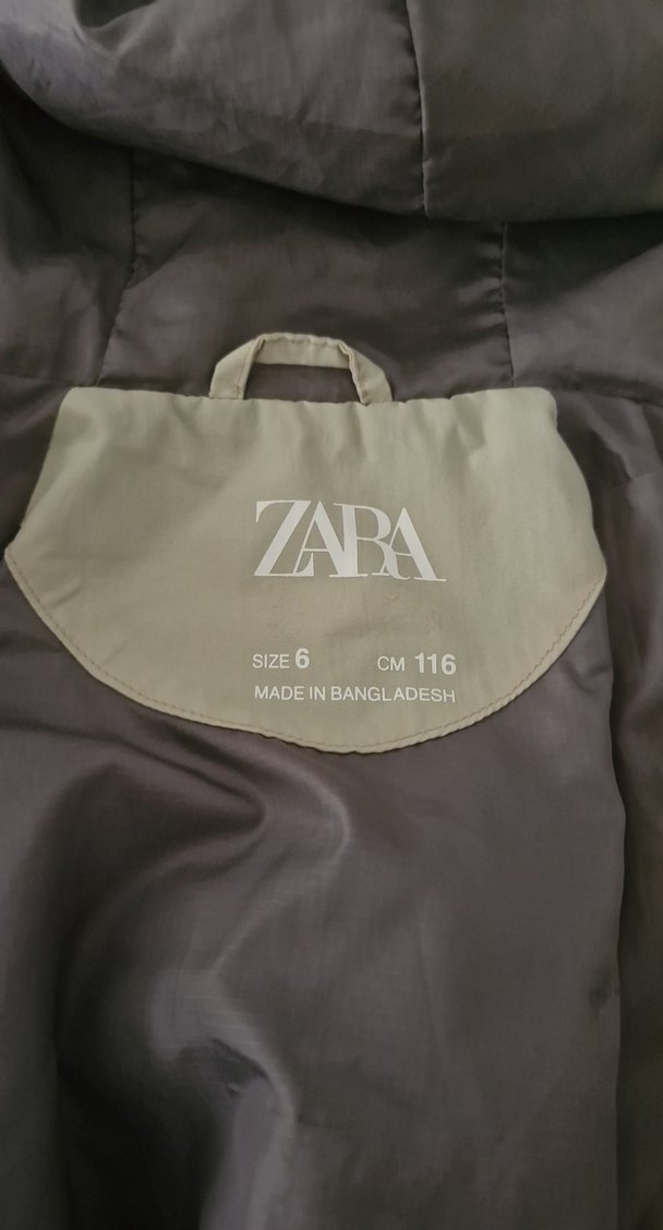 Bej Desenli Zara yagmurluk hafif ceket - Görsel 2