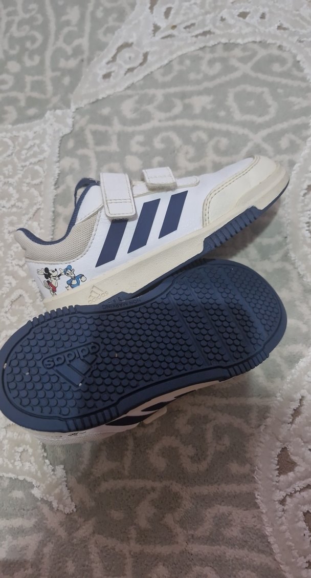 Erkek Çocuk Beyaz Sneakers Cırt Cırtlı - Görsel 4