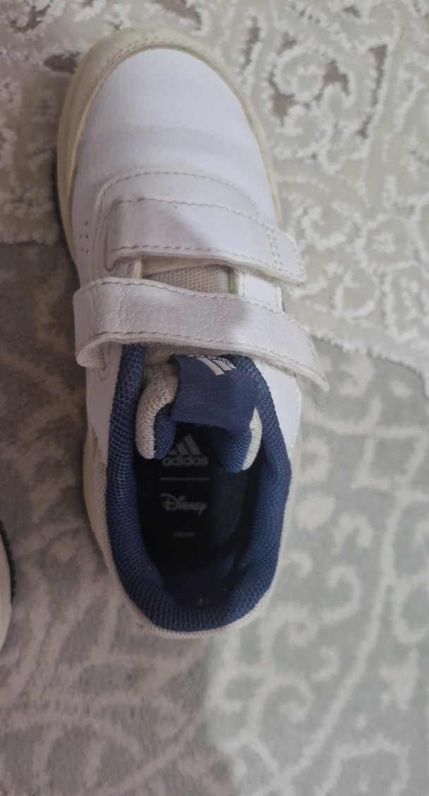 Erkek Çocuk Beyaz Sneakers Cırt Cırtlı - Görsel 3