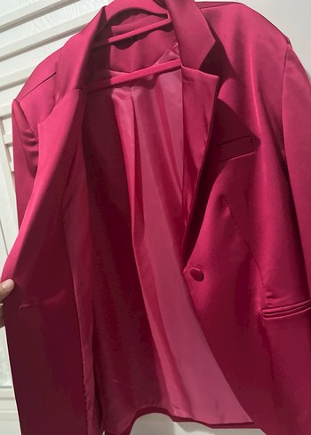Parlak Pembe Kadın Blazer Ceket - Görsel 4