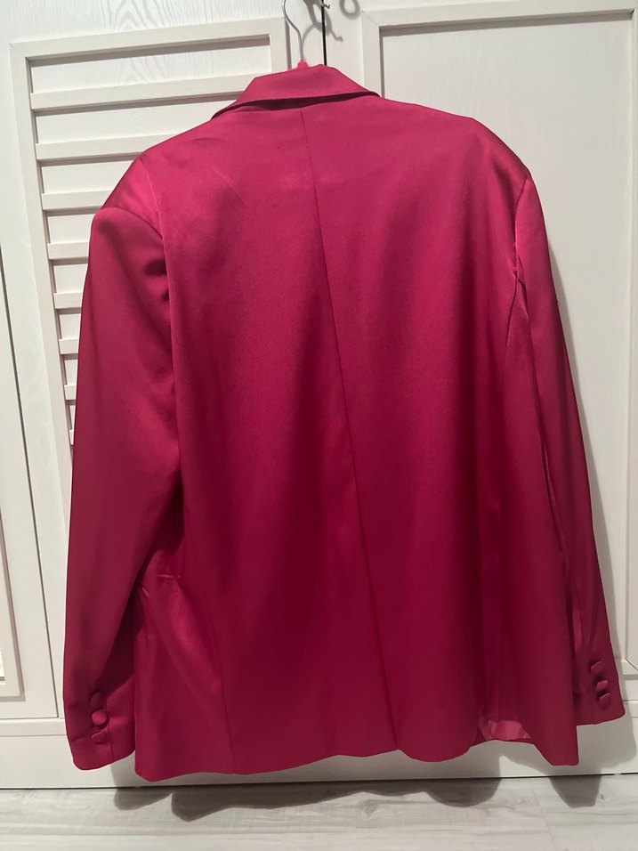 Parlak Pembe Kadın Blazer Ceket - Görsel 5