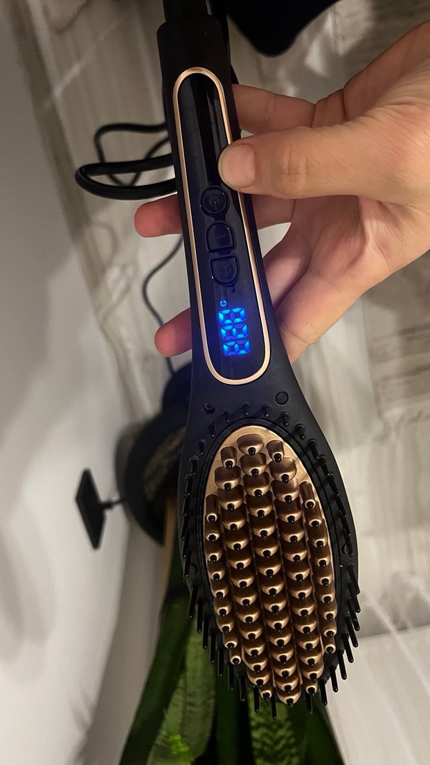 Siyah Saç Düzleştirici Fırça - Görsel 5