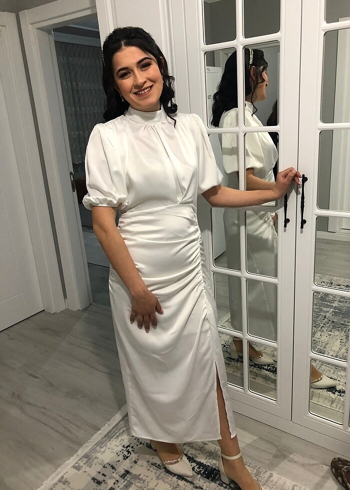 Beyaz elbise - Görsel 4