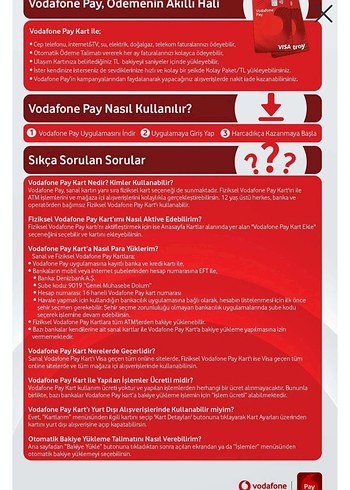 Vodafone pay kart ( temassız ) - Görsel 2