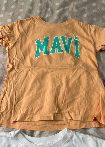 Mavi Baskılı Kız Çocuk Tişörtleri - Görsel 3