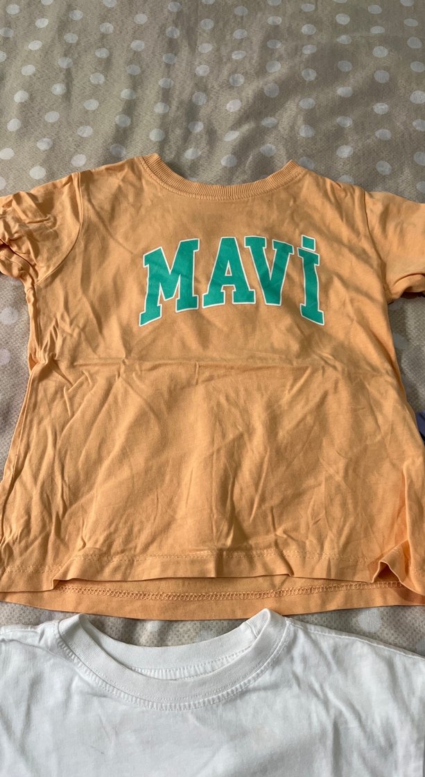 Mavi Baskılı Kız Çocuk Tişörtleri - Görsel 3