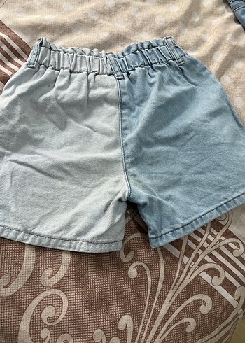 Renkli Baskılı Minnie Mouse Denim Şort - Görsel 2