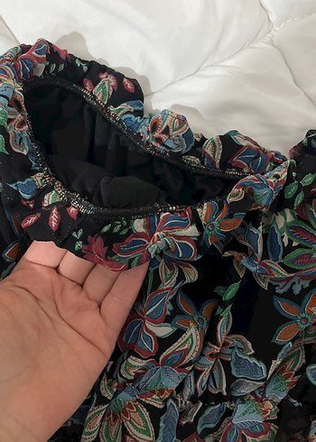 Şifon çiçek desenli bluz - Görsel 3