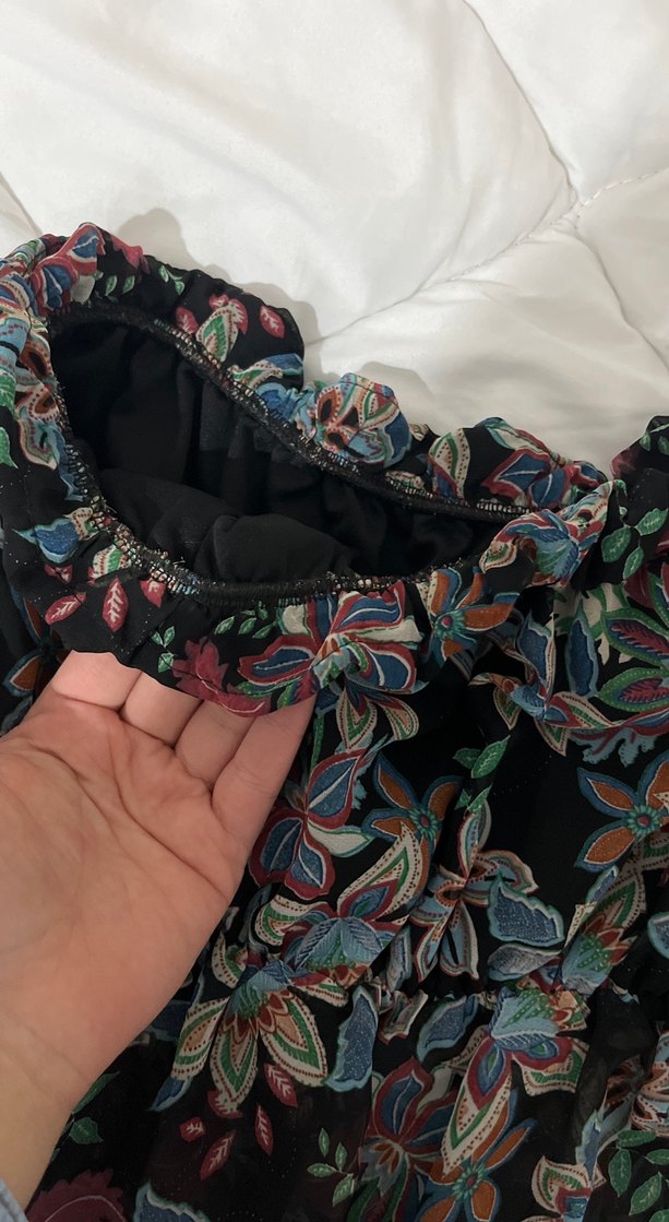 Şifon çiçek desenli bluz - Görsel 3