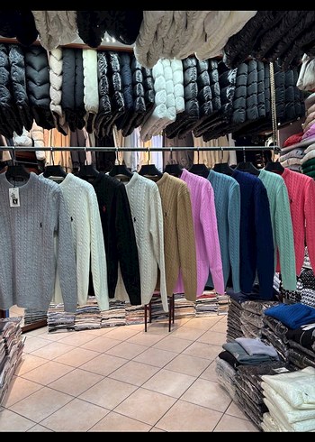 Gri Triko Erkek Kazak, Bisiklet Yaka, Uzun Kollu - Görsel 2