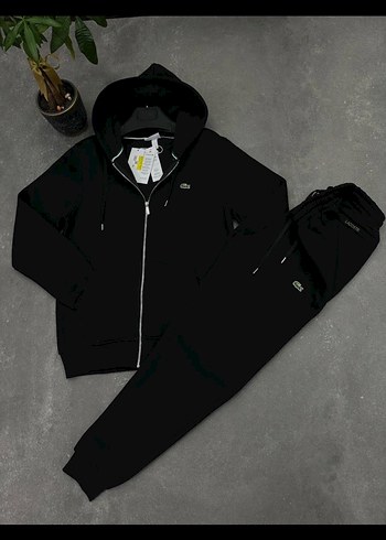 Siyah Fermuarlı Eşofman Takımı - Görsel 3