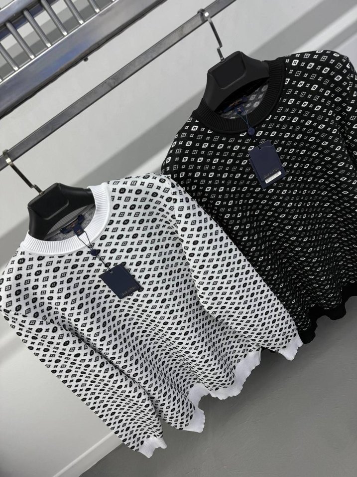 Erkek Siyah Desenli Triko Kazak - Görsel 4