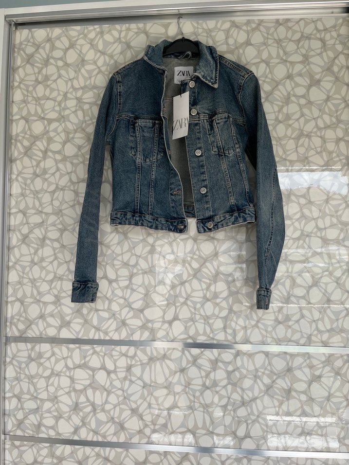 Kadın Mavi Düğmeli Denim Ceket - Görsel 5