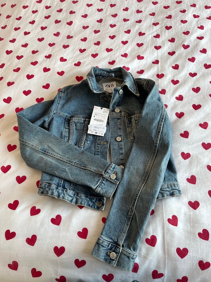 Kadın Mavi Düğmeli Denim Ceket - Görsel 2