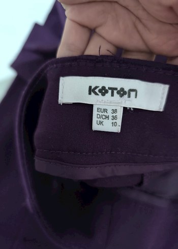 Koton Renkli Kadın Kumaş Pantolonlar Midi Boy