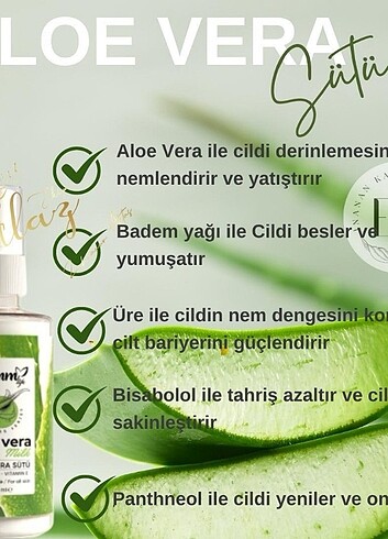 Homm Aloe Vera sütü 