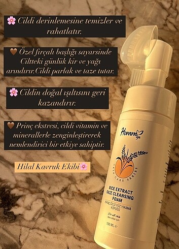 Homm pirinç özlü yüz yıkama köpüğü 