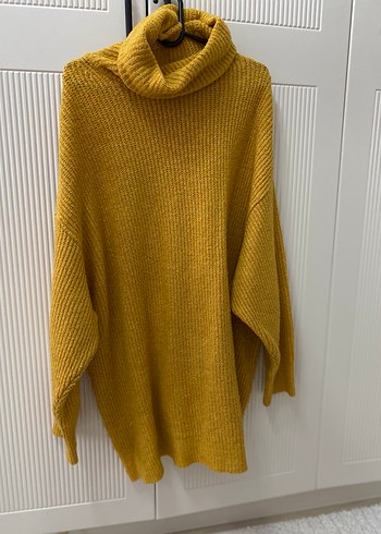 Stradivarius Sarı Boğazlı Kazak - Görsel 3